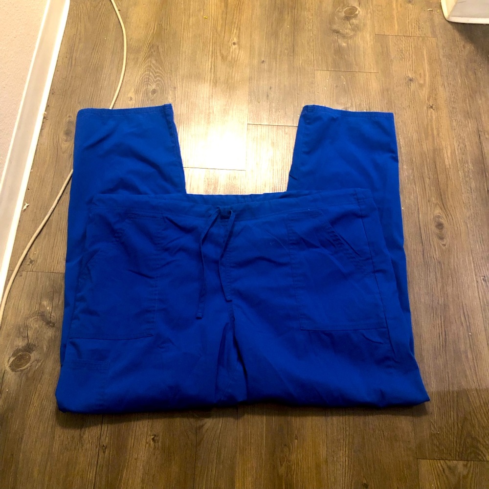 Scrubstar Women’s Navy Blue Cargo Jogger Pull-On 3 Pockets Scrub Pant Sz Large